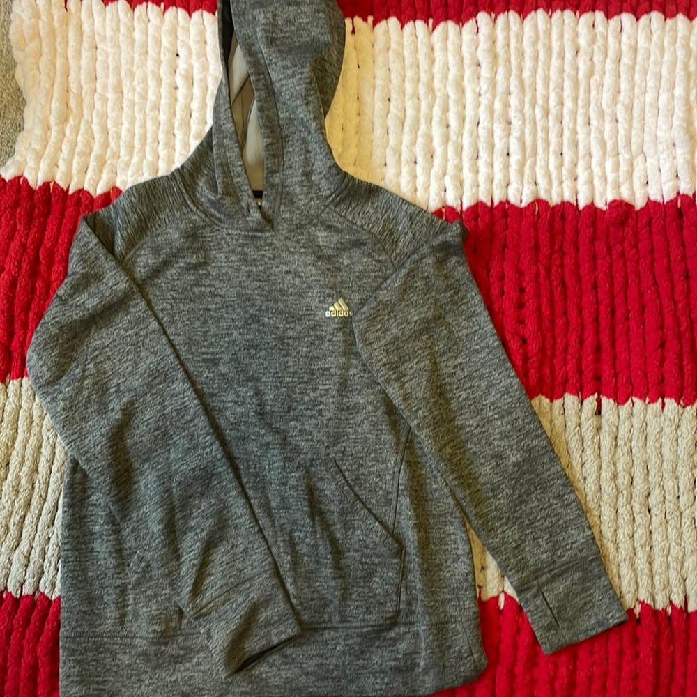 Dark Heather grey sweatshirt.